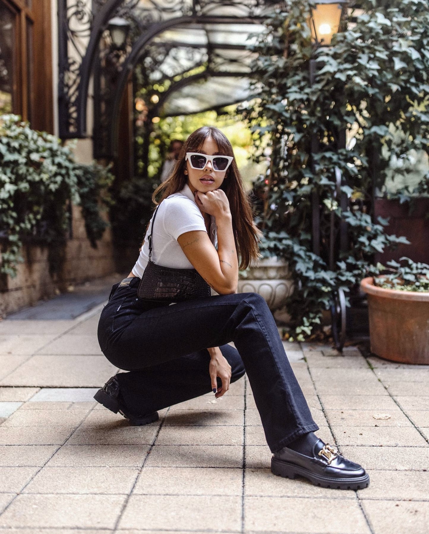 Super High Waist Straight Leg Jeans In Black