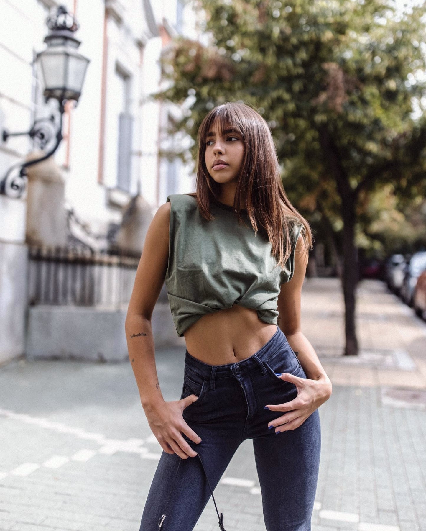 High Waist Skinny Jeans In Dark Washed Grey