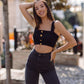 High Waist Straight Leg Jeans In Washed Black
